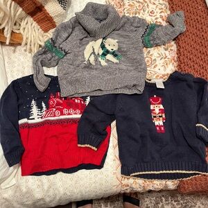 Baby Boy Holiday Sweater Lot
